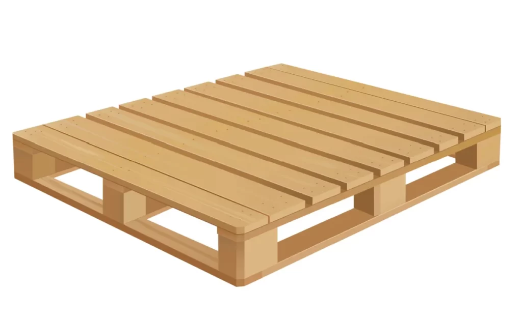isolated wooden pallet with white background